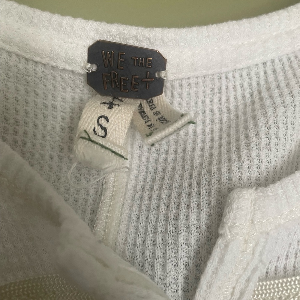 We The Free White Long Sleeve Blouse - Picture 3 of 7